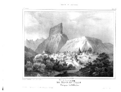 348 album dauphiné, le Mont Aguille, vue prise de Clelles, by VC après M Conturier