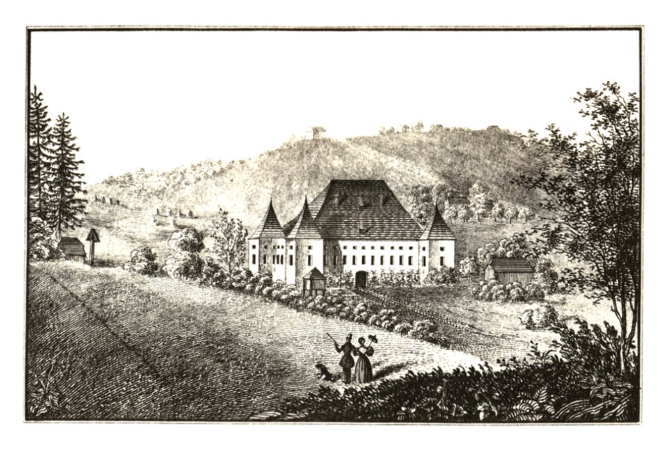 343 Witschein, Schloß — Svecina, - J.F.Kaiser Lithografirte Ansichten der Steiermark 1830