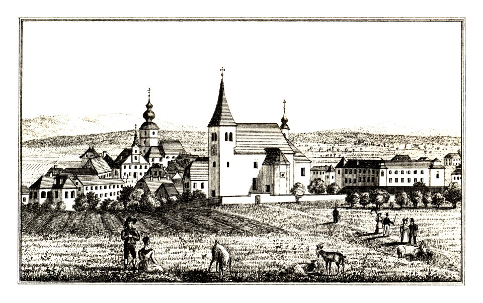 340 Stadt und Schloss Windisch-Feistritz - J.F.Kaiser Lithografirte Ansichten der Steiermark 1830