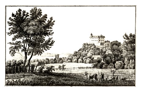 326 Schloss Weissenegg, Mellach - J.F.Kaiser Lithografirte Ansichten der Steiermark 1830