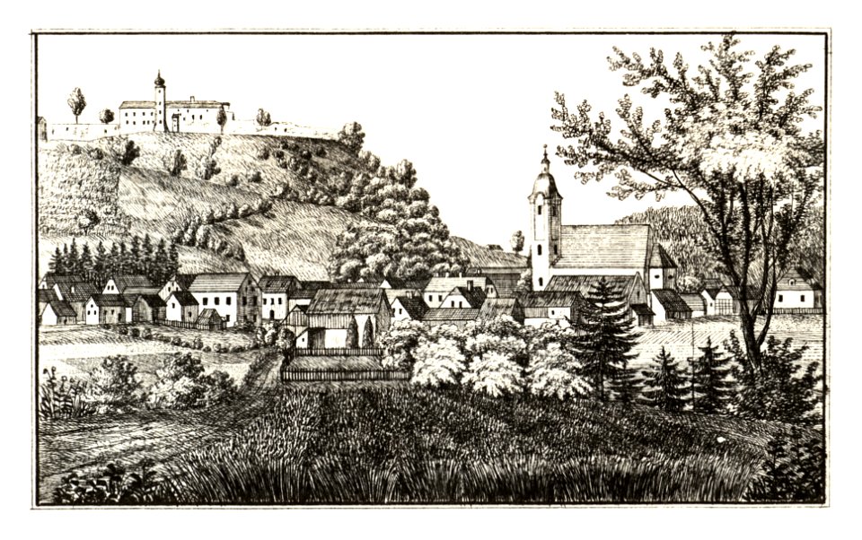 348 Arnfels - J.F.Kaiser Lithografirte Ansichten der Steiermark 1830