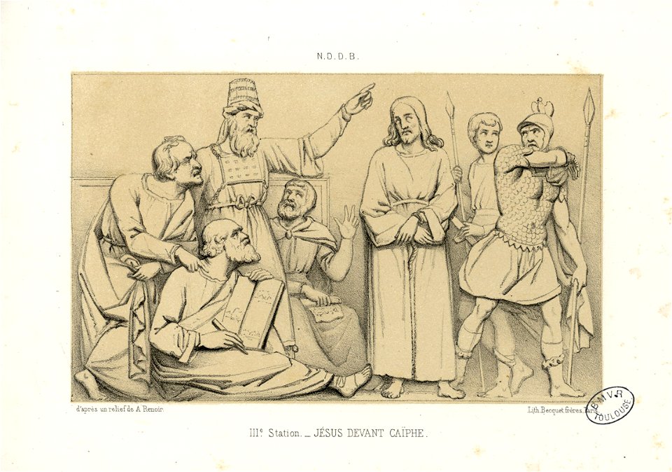 3e Station - Jésus devant Caïphe - Fonds Ancely - B315556101 A GORSE 12 039
