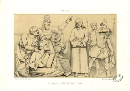 3e Station - Jésus devant Caïphe - Fonds Ancely - B315556101 A GORSE 12 039