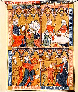 4 Cardinal Virtues from Somme le Roi by Dominican Friar Laurent, c 1290-1300 (48292049006)