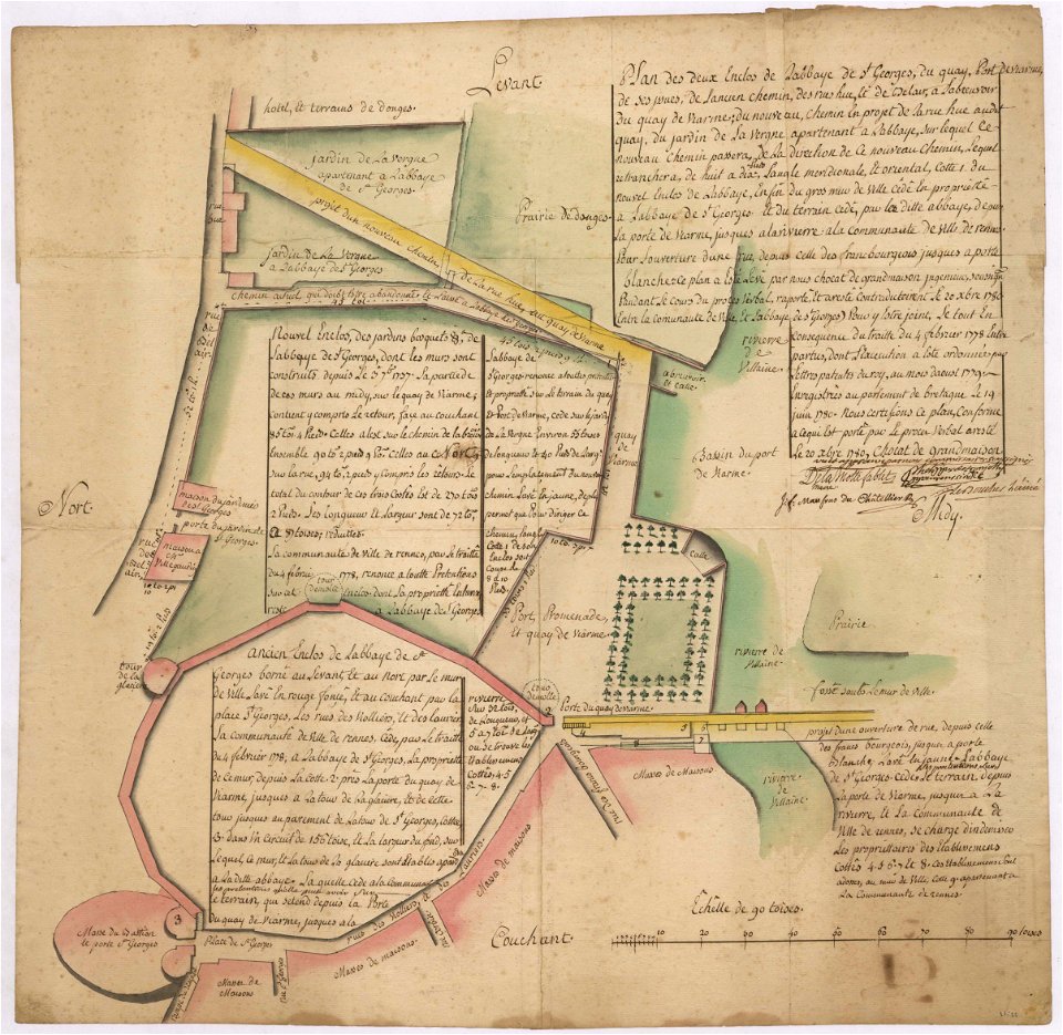 3fi32 Plan des enclos de l'abbaye de Saint-Georges