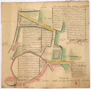3fi32 Plan des enclos de l'abbaye de Saint-Georges