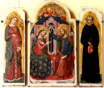 4 Catarino. Incoronazione di Maria Vergine,Santa Lucia,San Nicola da Tolentino (257x190cm) 1362-1390 Venezia - Accademia
