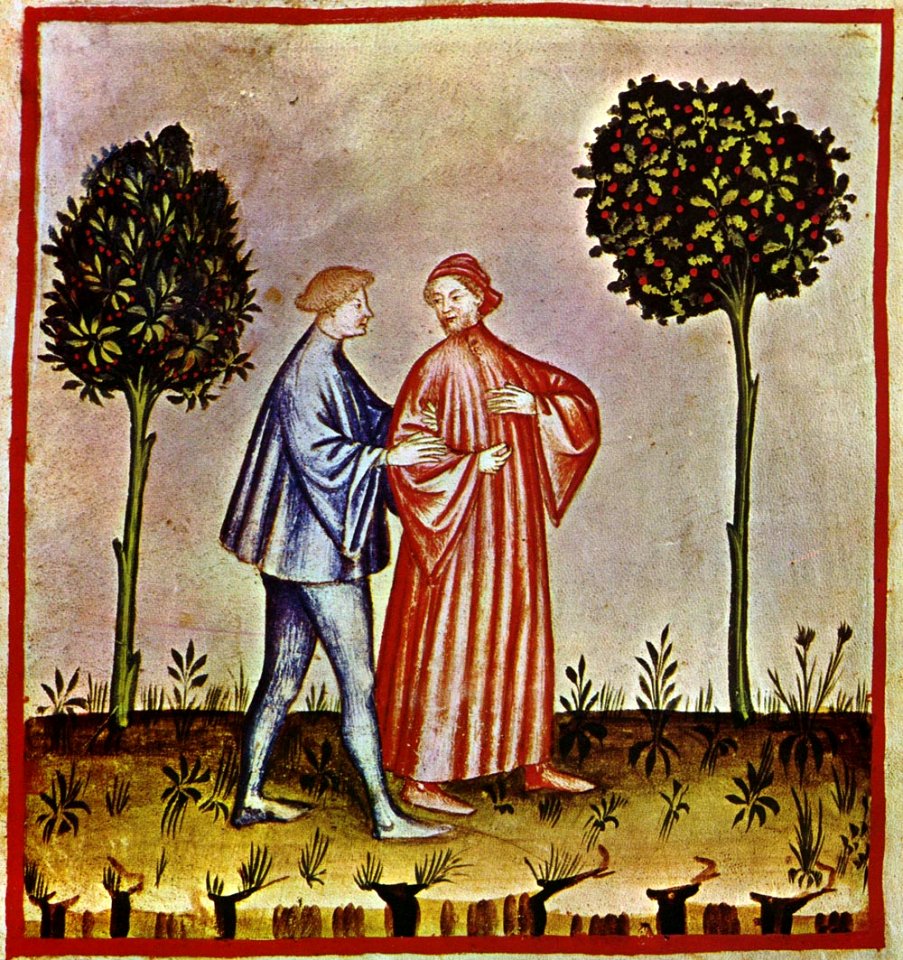 41-svaghi, passeggiare,Taccuino Sanitatis, Casanatense 4182.