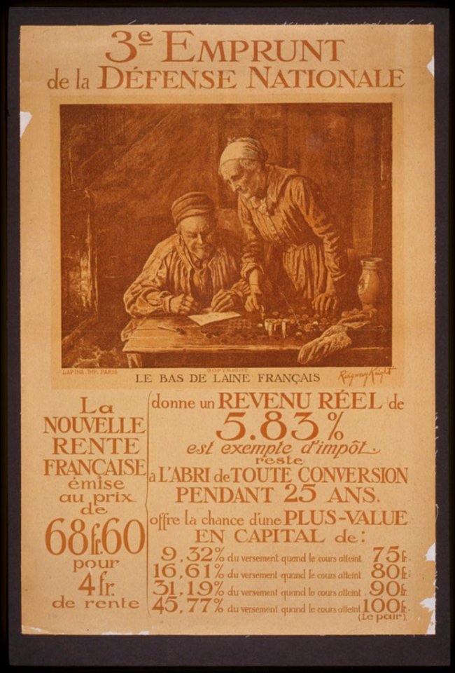 3e Emprunt de la Défense Nationale. Le bas de laine Français LCCN99613583