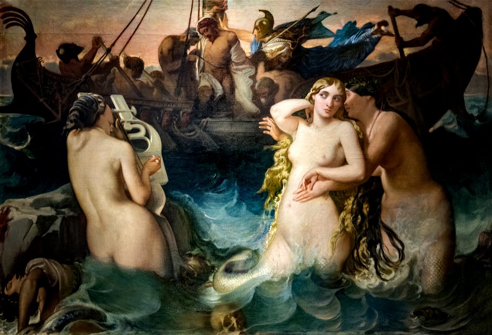 44 -Musée d'Art de Nantes - Ulysse et les sirènes - Victor Mottez - Joconde07430004040