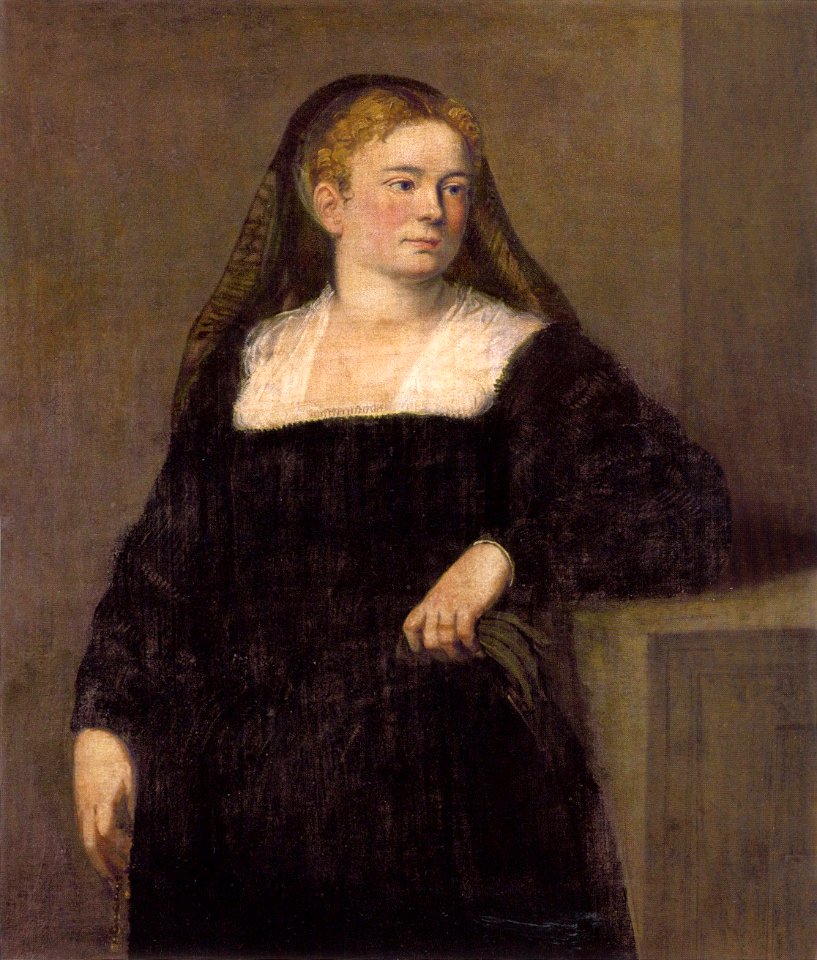 44 Dama de luto (Gemäldegalerie de Dresde, c. 1550-1555)
