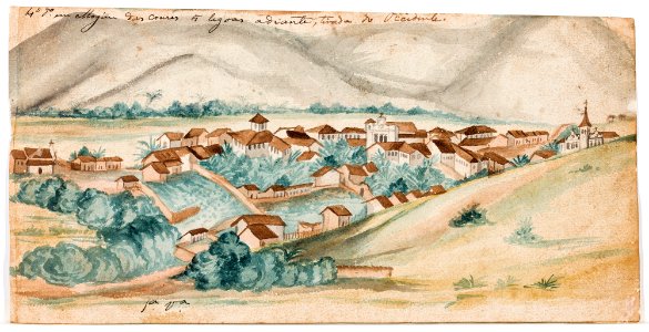 4º descanso em Mogin das cruses 5 legoas adiante, tirada do Occidente, da Coleção Brasiliana Iconográfica