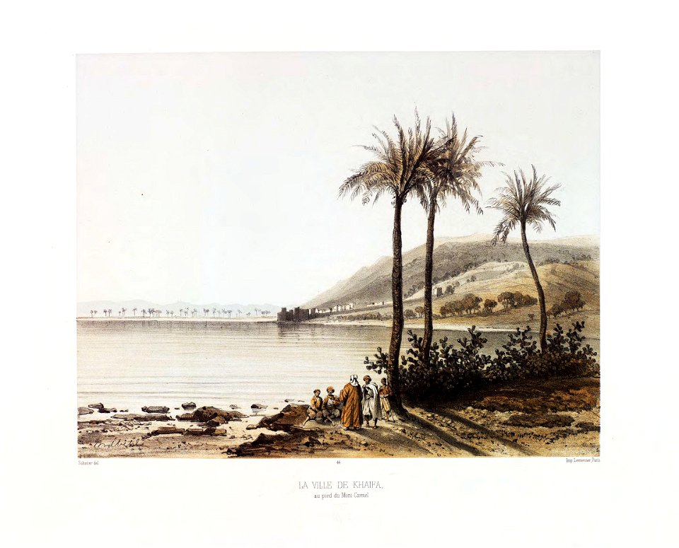 44.La ville de Khaifa, au pied du mont Carmel
