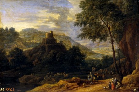 Adriaen Frans Boudewijns - Landscape with herders