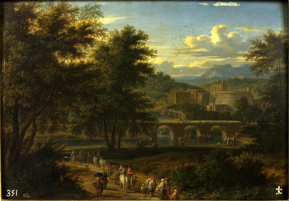 Adriaen Frans Boudewijns - Road along a river
