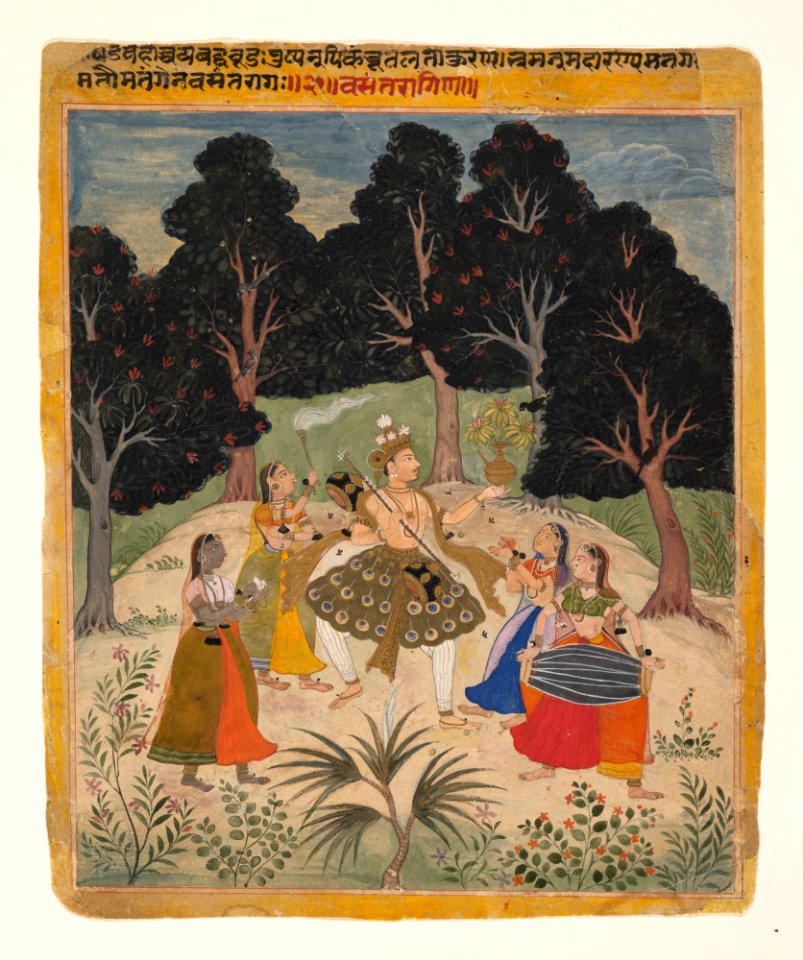 5 Vasant Ragini folio from a Ragamala Series (Garland of Musical Modes), Amber, early 17, Metmuseum