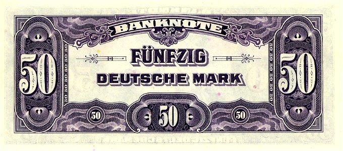 50 DM Serie1 Ausgabe1 Rueckseite