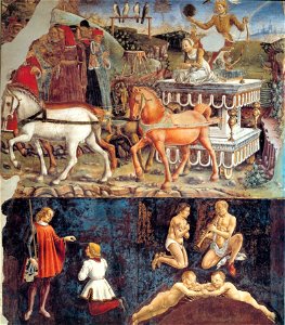 5. Francesco del Cossa, May, detail, fresco, Palazzo Schifanoia 1469-70