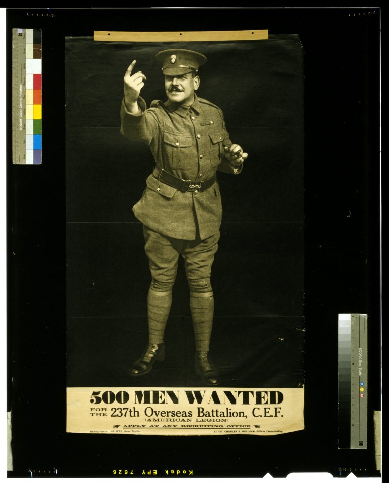 500 men wanted for the 237th Overseas Battalion, C.E.F. LCCN2005696924