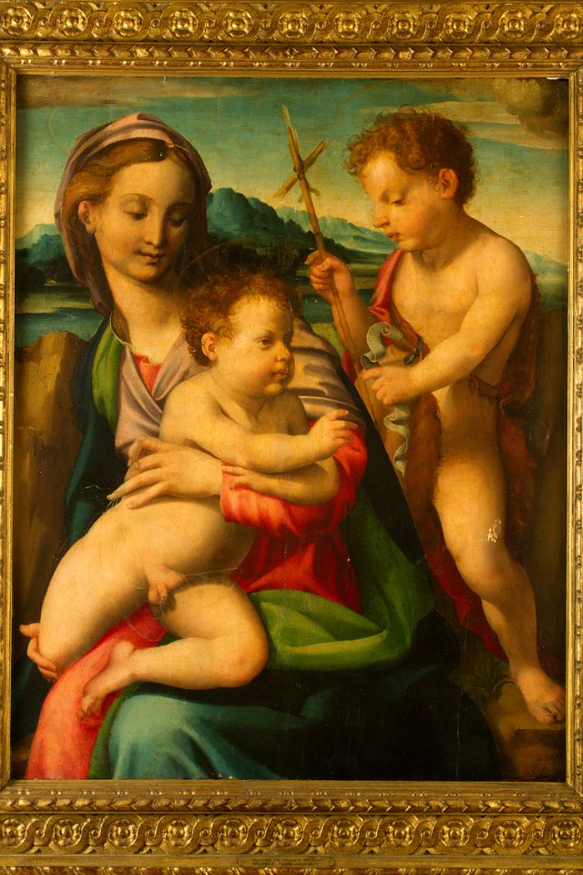 51165 La Virgen y el niño con San Juan Bautista