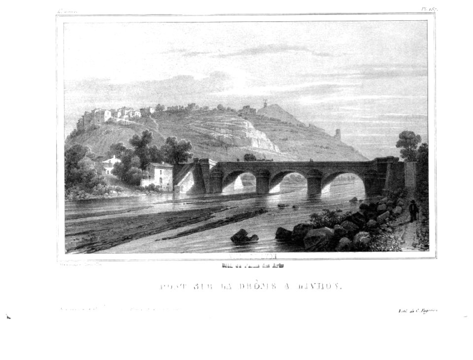 559 album dauphiné, pont sur la drome à Livron, by AD