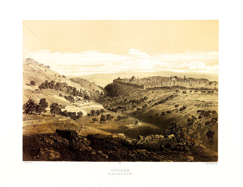 59.Jerusalem, vue prise au N.E. de la ville