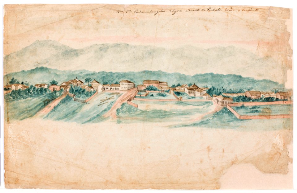 5ª vista Pindamoinhangaba. 3 legoas adiante de Taubaté tirada o occidente (atribuído), da Coleção Brasiliana Iconográfica