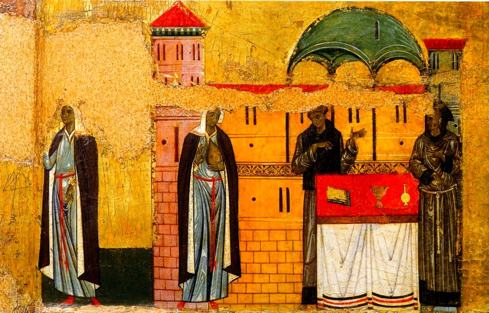6 Giunta Pisano. St. Francisc and six stories from his life. Detail. Ca. 1250-60. Museo San Matteo, Pisa