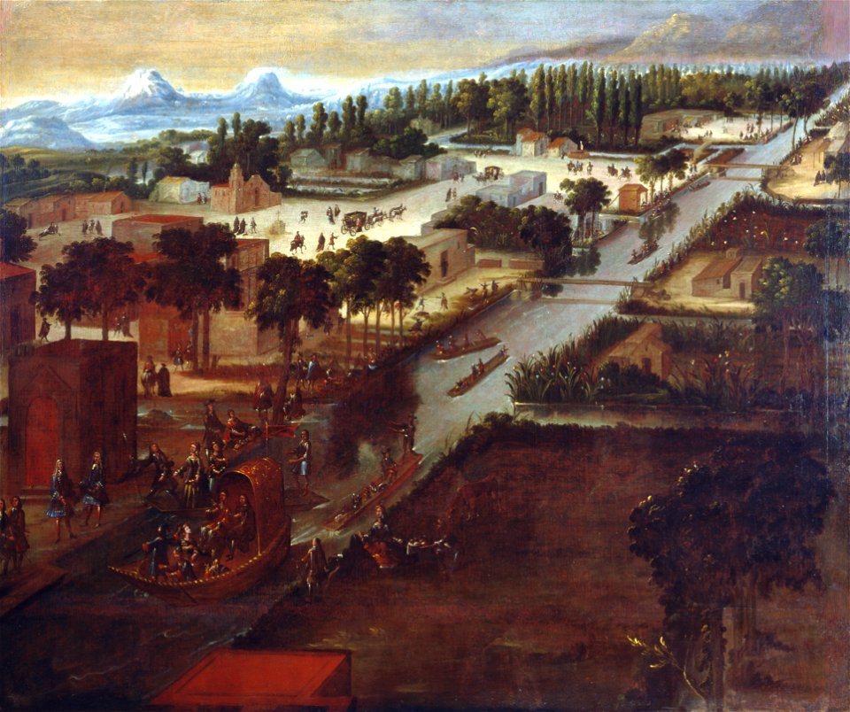 5829 Paseo de la Viga con la iglesia de Iztacalco