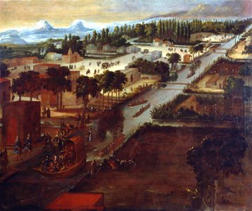 5829 Paseo de la Viga con la iglesia de Iztacalco