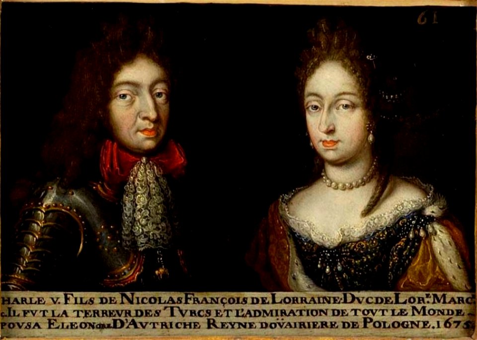 61. Charles V, duc de Lorraine, et son épouse Eléonore de Habsbourg