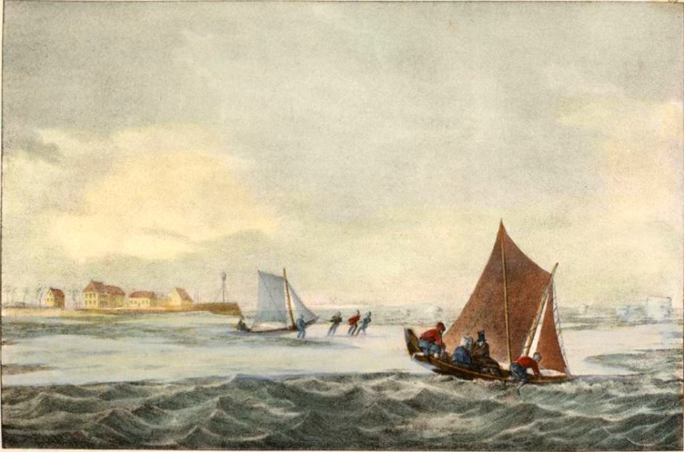 59. Vue de Willemsdorp, et du passage du Moerdyk pendant l'hiver