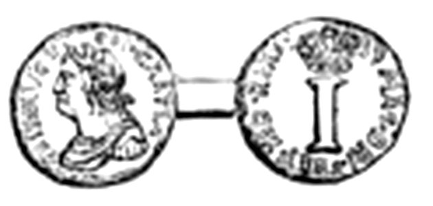 614c SILVER PENNY OF GEORGE I