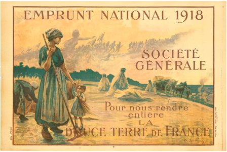 6 Sammlung Eybl Frankreich. B. Chavannaz (gest. 1930). Emprunt National 1918 (Nationalanleihe 1918). 1918. 80 x 120 cm. (Slg.Nr. 2274)