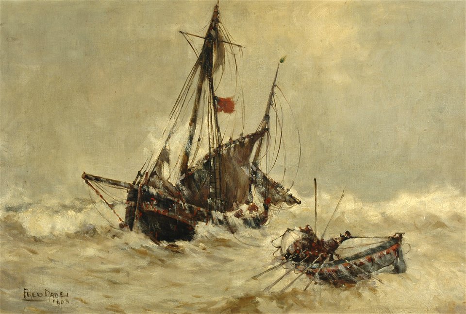 61, Dade, Frederick, Fishing Boat with Lifeboat, 1903