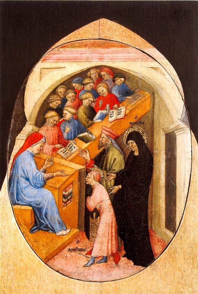 7 Nicolo di Pietro. 1413-15. The Saint Augustine Taken to School by Saint Monica. Pinacoteca, Vatican.