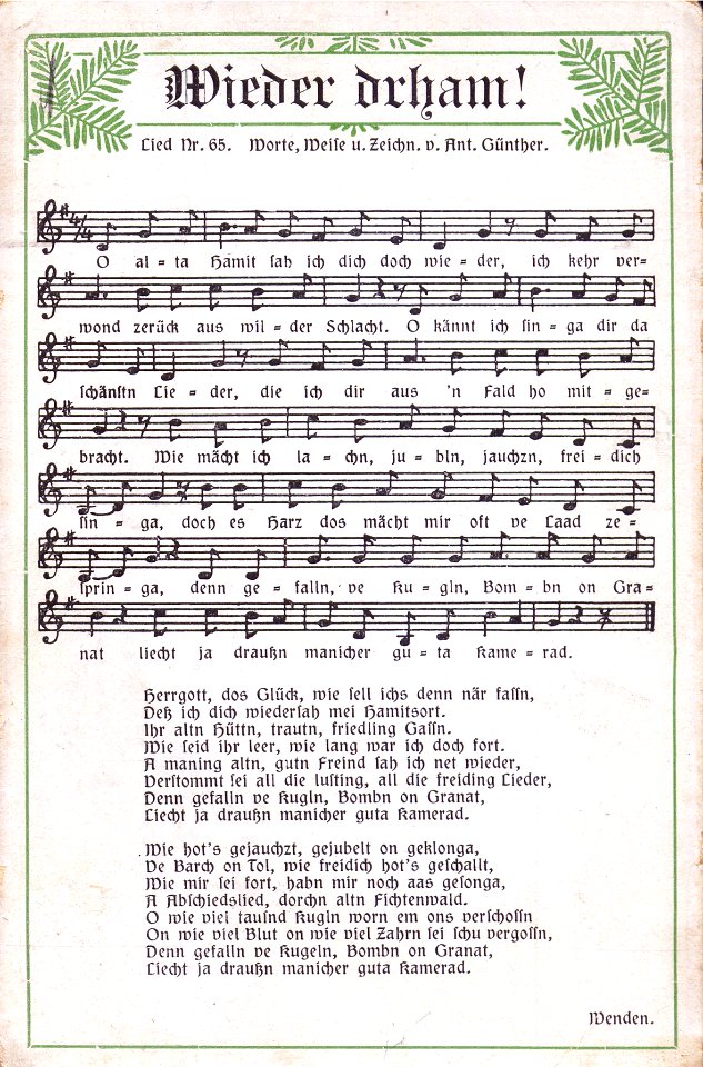 65 - Wieder drham! (1918)