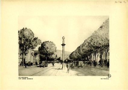 70. Quartier d'habitation - rue principale - perspective