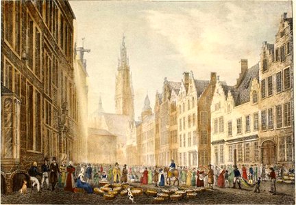 71. Vue du Marché aux Oeufs à Anvers