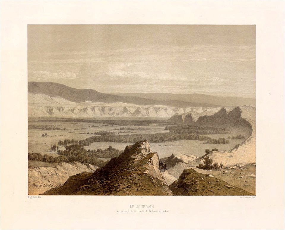 76.Le Jourdain, au passage de la route de Nablous a es-Salt. 