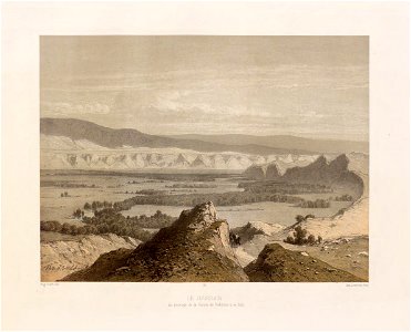 76.Le Jourdain, au passage de la route de Nablous a es-Salt. 