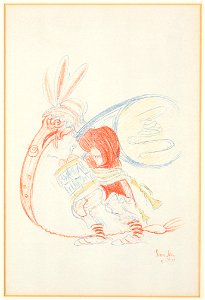 8. Pituiton met de lange neus (uit- La Gamme d'Amour), James Ensor, Mu.ZEE Oostende, SM001683