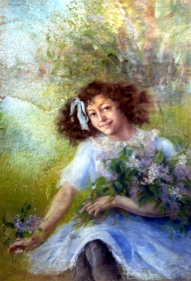 81 - Jeune fille au bouquet - Luce Boyal - Musée du Pays rabastinois - inv.1989.1.5