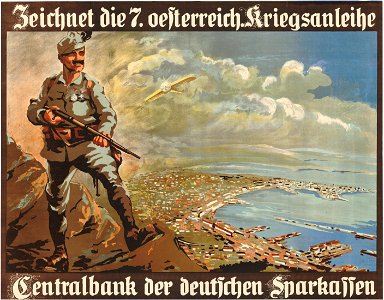8 Sammlung Eybl Österreich. Anonym. Zeichnet die 7. oesterreich. Kriegsanleihe. 1917. 74 x 95 cm. (Slg.Nr. 78)