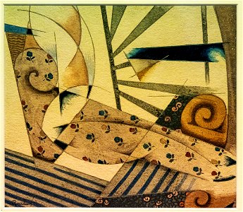 81 - Odalisque cubique - Georges Gaudion - vers 1920 - Aquarelle sur papier - Musée du Pays rabastinois - Inv.2006.4.6