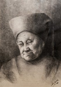 81 - Femme agée - Luce Boyals - encre sur papier - Musée du Pays rabastinois inv.2004.7.1