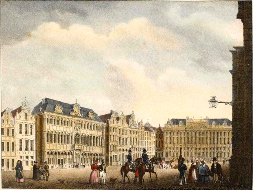 80. Vue de la Grand-Place et de la maison du Roi, à Bruxelles