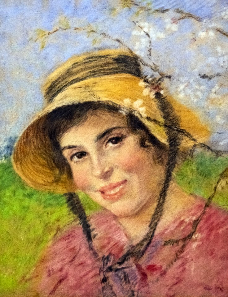 81 - Portrait de femme - Luce Boyals - Pastel sur toile - Musée du Pays rabastinois inv.2004.7.3