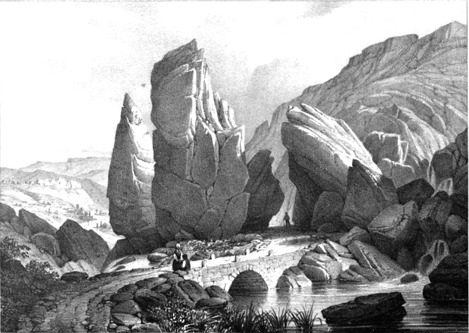 841 album dauphiné, environs de Die, chute de la Drome, by AD cropped