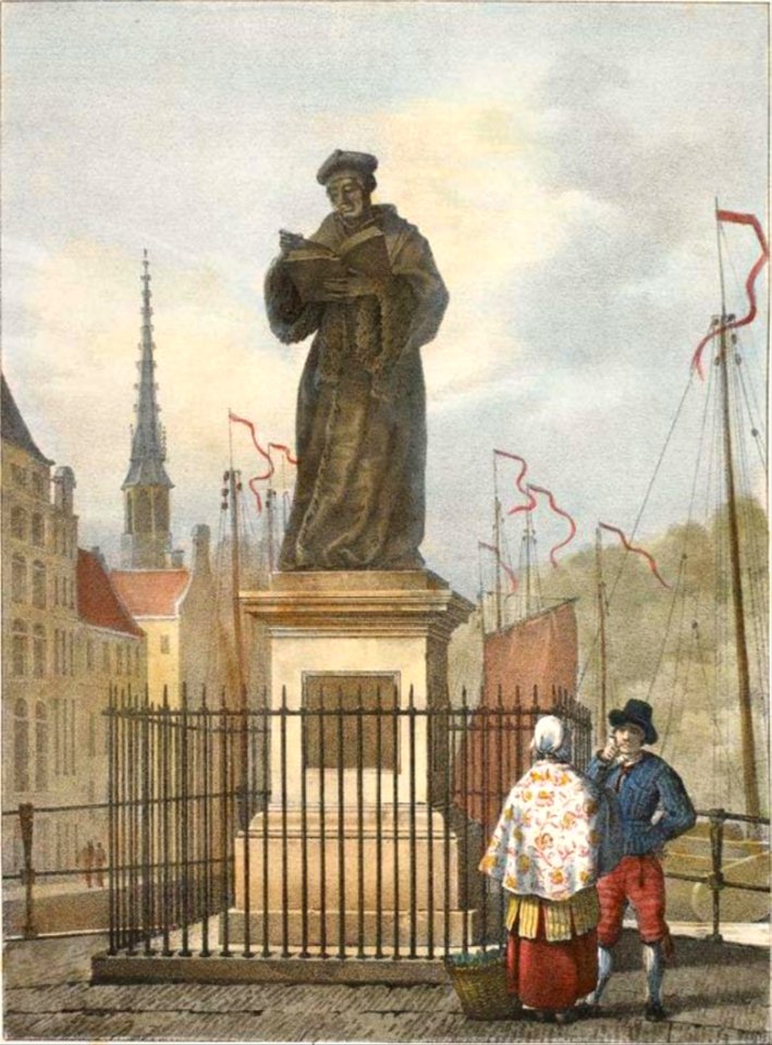86. Statue d'Erasme, à Rotterdam